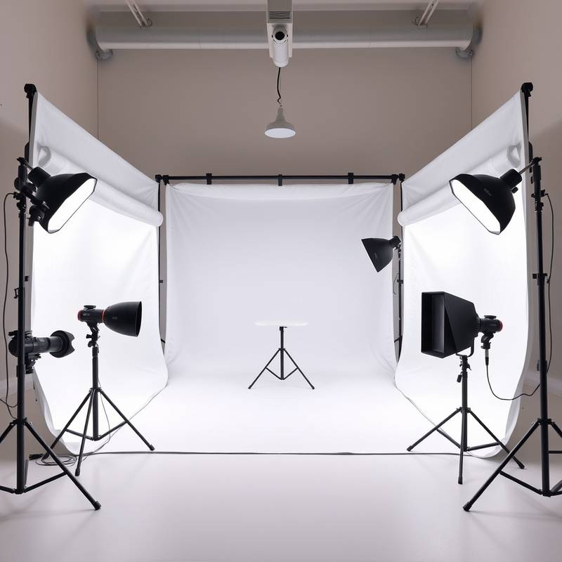 Photo of Studio Room 4. A small studio designed for product photography, equipped with light tents and macro lenses.